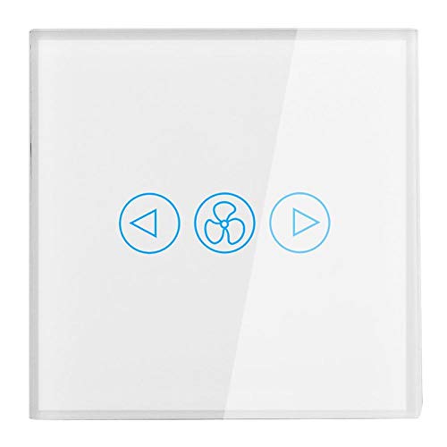 Interruptor de Ventilador Duradero Interruptor WiFi Interruptor de Control de Ventilador práctico y Hermoso Alto para Google Home Alexa UK Estándar 110-240V