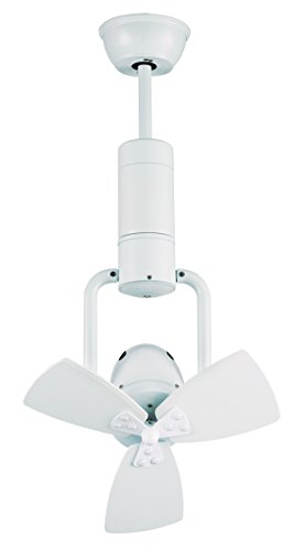 Sulion - Ventilador de Techo Blanco con Control Remoto, 9,7 W | Ajustable, de Doble Rotación, Compatible con Techos Inclinados | Iluminación Y Ventilación